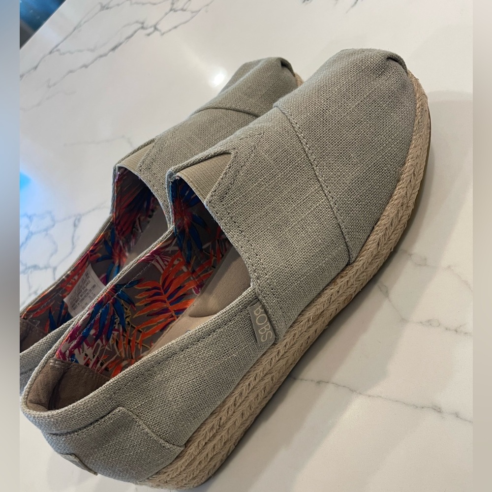 Bobs Skechers Espadrilles Wedge Canvas Slip-ons High Jinx